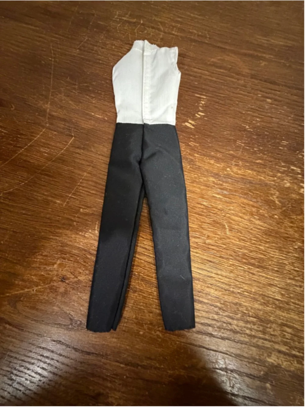 Vintage Ken Doll Tuxedo Jumpsuit Black Pants Pink Bow Formal Outfit Barbie Matte